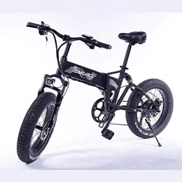 ZXL Bike ZXL Folding Electric Bicycle 500W Motor 48V 10Ah Removable Lithium Ion Battery 20 inch 7 Speed Gear Shift Lever Electric Bicycle-350W Black_36V8Ah, 350W Black