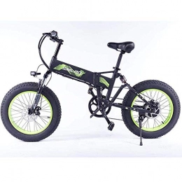 ZXL Bike ZXL Folding Electric Bicycle 500W Motor 48V 10Ah Removable Lithium Ion Battery 20 inch 7 Speed Gear Shift Lever Electric Bicycle-350W Black_36V8Ah, 350W Green