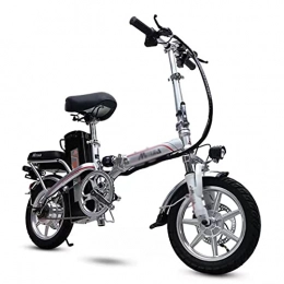 ZXQZ Bike ZXQZ Electric Bike, 14'' Electric Bicycle E-bike with LCD Screen and Remote Control, for Adults (Size : 130km / 80.7mi)