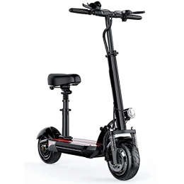 ZXQZ Electric Bike ZXQZ Electric Scooter Adult, Motor Foldable Scooters with LED Headlight, Commuter Electric Scooter for Teenagers (Color : Black, Size : 100km)