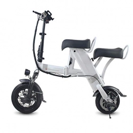 ZXWNB Bike ZXWNB Small Foldable Electric Bicycle Men And Women Electric Bicycle Mini Adult Transportation 48V Generation Driving Two-Wheel Lithium Electric Bicycle, White, B