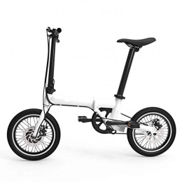 ZXY Electric Bike ZXY Adult electric bike, 16inch electric bike folding electric bicycle Smart mini removable battery electric bike Large wheel bike Super light bicycle, White
