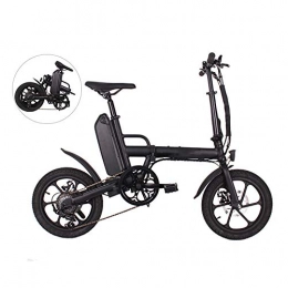 ZXY Electric Bike ZXY Plus folding ebike electric foldable bicycle, Variable speed folding electric car 16 inch lithium battery power electric bicycle mini electric bicycle, Black