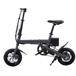 ZYC-WF Electric Bike ZYC-WF 12 inch Electric Bike 350W Folding Mountain Bike with 36V Lithium Battery and Disc Brake, Lightweight Foldable Compact Ebike for Commuting &Amp; Leisure (Black)
