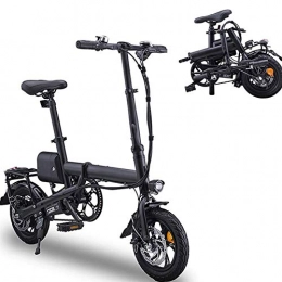 ZYC-WF Electric Bike ZYC-WF Electric Folding Bike Lightweight Foldable Compact Ebike, 12 inch Wheels, Pedal Assist Unisex Bicycle, Max Speed 25 Km / H, Portable Easy to Store in Caravan, Motor Home, Boat