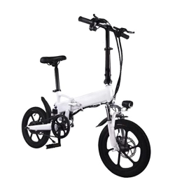 ZYLEDW Electric Bike ZYLEDW 250W Adult Electric Bike Foldable For Adults Lightweight 16 Inch Tire 36v Lithium Battery Soft Tail Frame Folding Electric Bicycle (Color : White)
