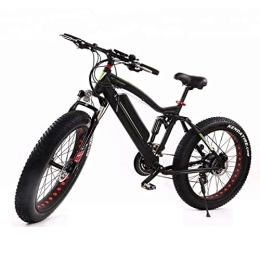 ZYLEDW Electric Bike ZYLEDW Electric Bike for Adults 750W / 1000W Rear Motor Electric Bicycle 26 Inch Fat Tire With 48V 17.5Ah Removable Lithium Battery Ebike (Color : Black, Size : 1000W)