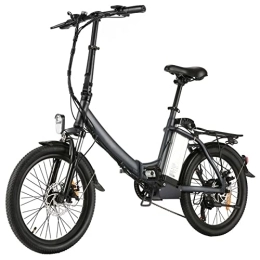 ZYLEDW Electric Bike ZYLEDW Electric Foldable Mountain Bike IPX54 Waterproof E-Bike Front Rear Disc Brake (Color : Black)