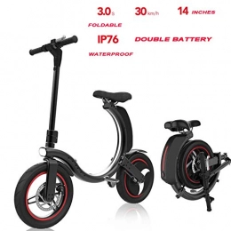 ZYT Bike ZYT Folding Electric Bike, 450W Mini Bicycle with Max Speed Up to 20mph, Lightweight Electric Bicycle Scooter with Headlight & Dual Disc Brake