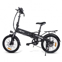 ZZQ Electric Bike ZZQ Disc Folding Electric Bike - Portable and Easy to Store in Caravan, Motor Home, Boat. Short Charge Lithium-Ion Battery Thumb Throttle with LCD Speed Display