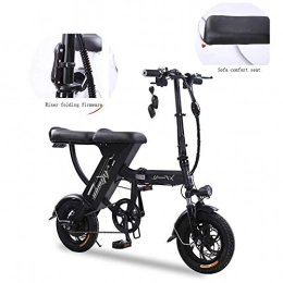 ZZQ Electric Bike ZZQ Disc Folding Electric Bike - Portable Foldable Electric Bike with Front LED Light for Adult Ebike Disc Brakes Electric Bicycles