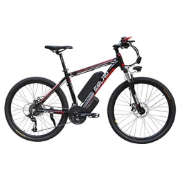 ZZQ Bike ZZQ Electric Mountain Bike 350 / 500W 26'' Electric Bicycle with Removable 48V Lithium-Ion Battery 21 Speed Shifter, blackred