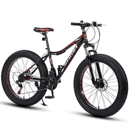 Generic Fat Tyre Bike 24 / 26-inch Mountain Bike, 4.0 Inch Thick Wheel Mountain Bikes, Adult Fat Tire Mountain Trail Bike, 7 / 21 / 24 / 27 / 30 Speed Bicycle With High Carbon Steel