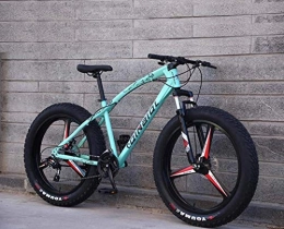 Aoyo Fat Tyre Bike 24 Inch Fat Tire Hardtail Mountain Bike, Adult Mountain Bicycle, Dual Suspension Frame And Suspension Fork All Terrain Mountain Bicycle, (Color : Green 3 impeller, Size : 27 speed)