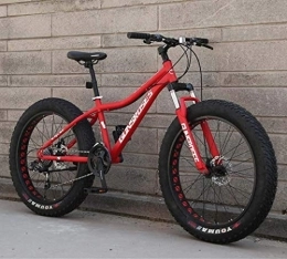 Aoyo Bike 24Speed Mountain Bikes, 26Inch Fat Tire Road Bike, Dual Suspension Frame And Suspension Fork All Terrain Men's Mountain Bicycle Adult, (Color : Red 1, Size : 7Speed)