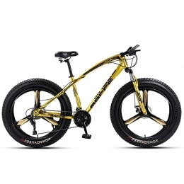  Fat Tyre Bike 26 * 4.0 Inch Thick Wheel Mountain Bikes, Adult Fat Tire Mountain Trail Bike, 7 / 21 / 24 / 27 / 30 Speed Bicycle, High-carbon Steel Frame, Dual Full Suspension Dual Disc Brake Bicycle