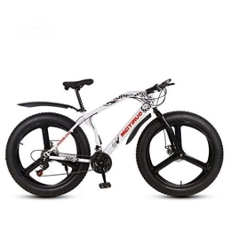 WJSW Fat Tyre Bike 26 Inch Bicycle Mountain Bike for Adult Men Women, Fat Tire MTB Bike, Dual Disc Brake, Hardtail High-Carbon Steel Frame