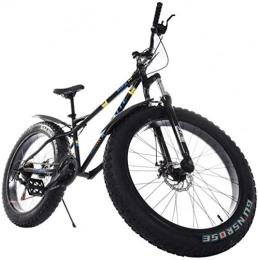 SYCY Fat Tyre Bike 26 Inch Mountain Bike Fat Tire Junior Bike 21 Speed High-Tensile Steel Frame Bicycle Trail Bikes Lightweight and Durable City Riding