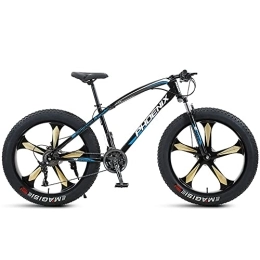 26 Inch Mountain Bikes, 21/24/27/30 Speed Bicycle, Adult Fat Tire Mountain Trail Bike, High-carbon Steel Frame Dual Full Suspension Dual Disc Brake 4.0 Inch Thick Wheel