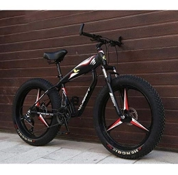 WJSW Bike 26 inch Wheels Mountain Bike Bicycle for Adults, Fat Tire Hardtail MBT Bike, High-carbon Steel Frame, Dual Disc Brake