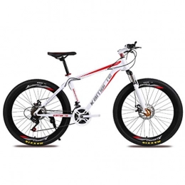 26 Inches Mountain Bike 21 Speed Wheels Dual Suspension Bicycle Disc Brakes Carbon Steel Frame,Red