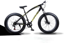 Aoyo Fat Tyre Bike Adult 24 Speed Mountain Bikes, 26 Inch Fat Tire Hardtail Mountain Bike, Dual Suspension Frame And Suspension Fork All Terrain Mountain Bicycle (Color : 7 Speed, Size : Black spoke)