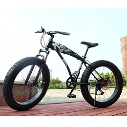 RNNTK Bike Adult Fat Bike Anti-slip Outroad Racing Cycling, RNNTK High Carbon Steel Frame BMX All Terrain Mountain Bicycle, Double Disc Brakes A Variety Of Colors C -7 Speed -26 Inches