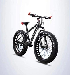WJSW Bike Adult Fat Tire Mountain Bike, Aluminum Alloy Off-Road Snow Bikes, Double Disc Brake Beach Bicycle, 26 Inch Wheels