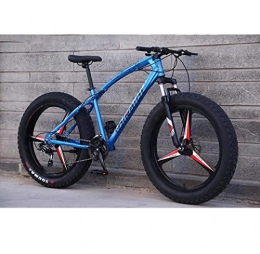 Asdf Fat Tyre Bike Adult mountain bike- Mountain Bikes, 24 Inch Fat Tire Hardtail Mountain Bike, Dual Suspension Frame and Suspension Fork All Terrain Mountain Bicycle, Men's and Women Adult