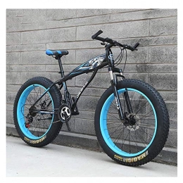 NOBRAND Bike Adult Mountain Bikes, Boys Girls Fat Tire Mountain Trail Bike, Dual Disc Brake Hardtail Mountain Bike, High-carbon Steel Frame, Bicycle, Blue E, 26 Inch 21 Speed Suitable for men and women, cycling and