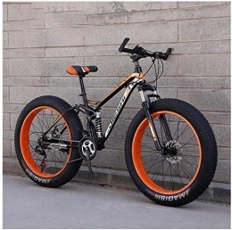 Aoyo Fat Tyre Bike Aoyo 26 Inch 7 / 21 / 24 / 27 Speed Bike, Men Women Student Variable Speed Bike, Fat Tire Mens Mountain Bike, Full Suspension Double Disc Brake Bicycles, 26 Inches 27 Speeds