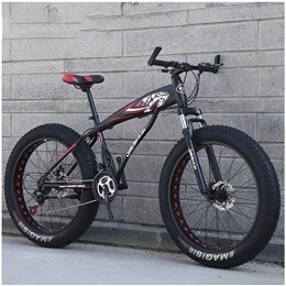 Aoyo Fat Tyre Bike Aoyo Mountain Bike, 26 Inch, 21 Speed, Bicycles, Fat Tire, Hardtail, MTB, Bike, All Terrain, Dual Suspension Frame, Suspension Fork, (Color : Sub Black)