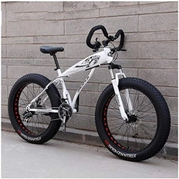 Aoyo Fat Tyre Bike Aoyo Mountain Bikes, MTB, 26inch 21-Speed, Bike, Dual Disc Brake, Hardtail, Mtb Bikes, Mens Women Adult, All Terrain, Bicycle, Adjustable Seat & Handlebar, (Color : White Black)