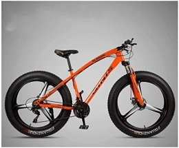 Aoyo Fat Tyre Bike Aoyo Mountain Trail Bicycle, 26 Inch 24 Speeds, Bicycles, Bike, All-Terrain, Fat Tire, MTB, Front Suspension, Double Disc Brake, High Carbon Steel, Mountain Bikes, (Color : Orange)