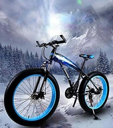 baozge Fat Tyre Bike baozge Mountain Bike Bicycle for Adults Men Women Fat Tire MBT Bike Hardtail High-Carbon Steel Frame And Shock-Absorbing Front Fork Dual Disc Brake-A_24 inch 7 speed