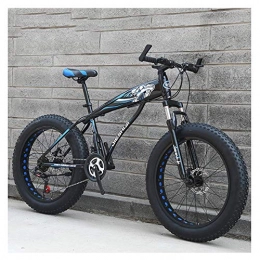 BCX Bike BCX Adult Mountain Bikes, Boys Girls Fat Tire Mountain Trail Bike, Dual Disc Brake Hardtail Mountain Bike, High-Carbon Steel Frame, Bicycle, Blue E, 26 inch 21 Speed, Blue B, 24 Inch 21 Speed