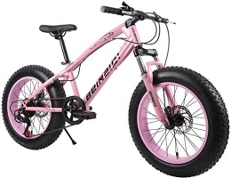 Bike Fat Tyre Bike BIKE Mountain Bike, Fat Bicycles - 26 Inch, Dual Disc Brakes, Wide Tires, Adjustable Seats Pink-24Speed, Pink, 24Speed