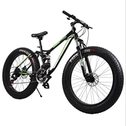 CHHD Fat Tyre Bike CHHD Mountain Bike Downhill Mtb Bicycle / Bycicle Mountain Bicycle Bike, Aluminium Alloy Frame 21 Speed 26"*4.0 Fat Tire Mountain Bicycle Fat Bike, Green, 26