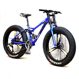 CHICAI Fat Tyre Bike CHICAI Beach Snow Fat Bike Adult High-carbon Mountain Cross-country Steel Ultra-wide Tire Sports Bike 21-30speed Low-speed Racing Student Bike 26-inch (Size : 21-speed)