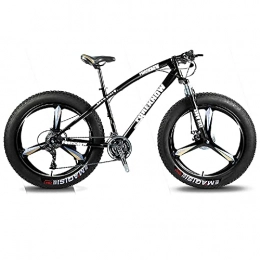 CHICAI Bike CHICAI High-carbon Student Bike Adult 26-inch Beach Snow Fat Bike Mountain Cross-country Steel Ultra-wide Tire Sports Bike 21-30speed Low-speed Racing (Black) (Size : 30-speed)