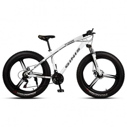 DFEIL Fat Tyre Bike DFEIL 26 Inches Teens Mountain Bikes, 21 / 24 / 27 / 30-Speed Fat Tire Bicycle, High-carbon Steel Frame Hardtail Mountain Bike With Dual Disc Brake, 3 Spoke (Color : 27 speed)