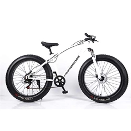 TOPYL Bike Double Disc Brake Fat Tire Mountain Bicycle, 26 Inch Mountain Bikes Bicycle, Mountain Bike For Teens Adults Men Women White 26", 21-speed