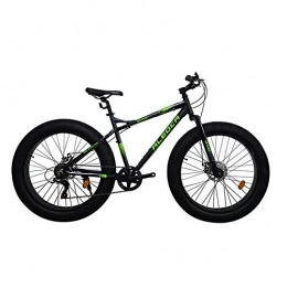 DRAKE18 Fat Tyre Bike DRAKE18 Fat bike, 26 inch 7 speed shift double disc brakes off-road 4.0 tires snowmobile beach adult bicycle, Black