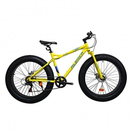 DRAKE18 Bike DRAKE18 Fat bike, 26 inch 7 speed shift double disc brakes off-road 4.0 tires snowmobile beach adult bicycle, Yellow