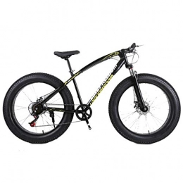DRAKE18 Fat Tyre Bike DRAKE18 Fat Bike, 26 Inches Snow Mountain Bike 24 Speed Variable Speed Cross Country 4.0 Big Tires Adult Outdoor Riding, Black