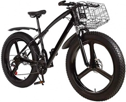 ZMHVOL Fat Tyre Bike Ebikes Fat Tire Mens Outroad Mountain Bike, 3 Spoke 26 in Double Disc Brake Bicycle Bike for Adult Teens ZDWN