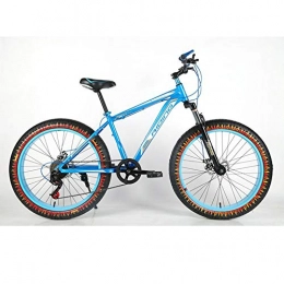RNNTK Bike Fat Bike Outroad Mountain Bike, RNNTK Double Disc Brakes Mountain Bike Bike BMX MTB, Adjustable Seat Road Bicycle A Variety Of Colors C -24 Speed-26 Inches