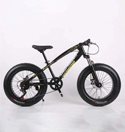 WJSW Fat Tyre Bike Fat Tire Adult Mountain Bike, High-Carbon Steel Frame Bikes, Beach Snowmobile Bicycle, Double Disc Brake 20 Inch Wheels