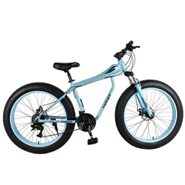 2022 Fat Tyre Bike Fat Tire Bike For Mountain / snow / road, 26-Inch Wheels, 21-Speed, Aluminum Frame 29 Inch Bikes Men (Blue, 152 * 82 * 29CM)