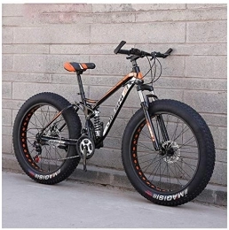 Aoyo Fat Tyre Bike Fat Tire Mountain Bike 26 Inch For Men And Women, Dual-Suspension Adult Mountain Trail Bikes, All Terrain Bicycle With Adjustable Seat & Dual Disc Brake, 7 / 21 / 24 / 27 Speed, 26 Inches 21 Speeds